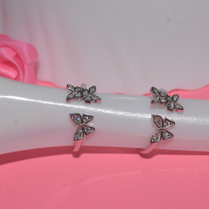 Adjustable Butterfly Silver toe ring