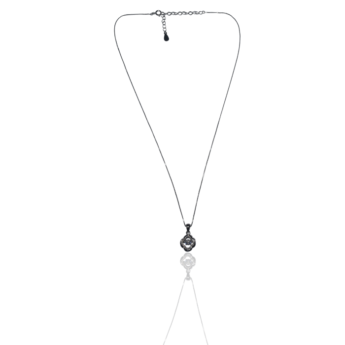 Silver Dazzling Dancing Diamond Necklace