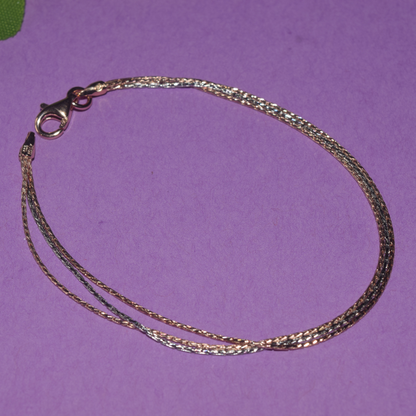 Silver Triple Chain Bracelet