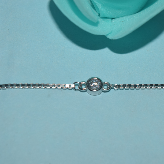 Silver Crystal Crown Bracelet