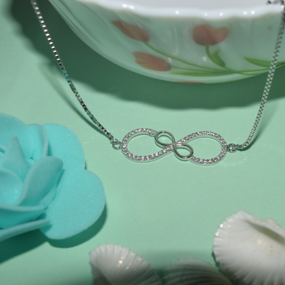 Silver Dazzling Infinity Bracelet