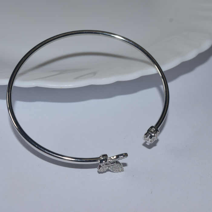 Silver Butterfly Slander Adjustable Bracelet