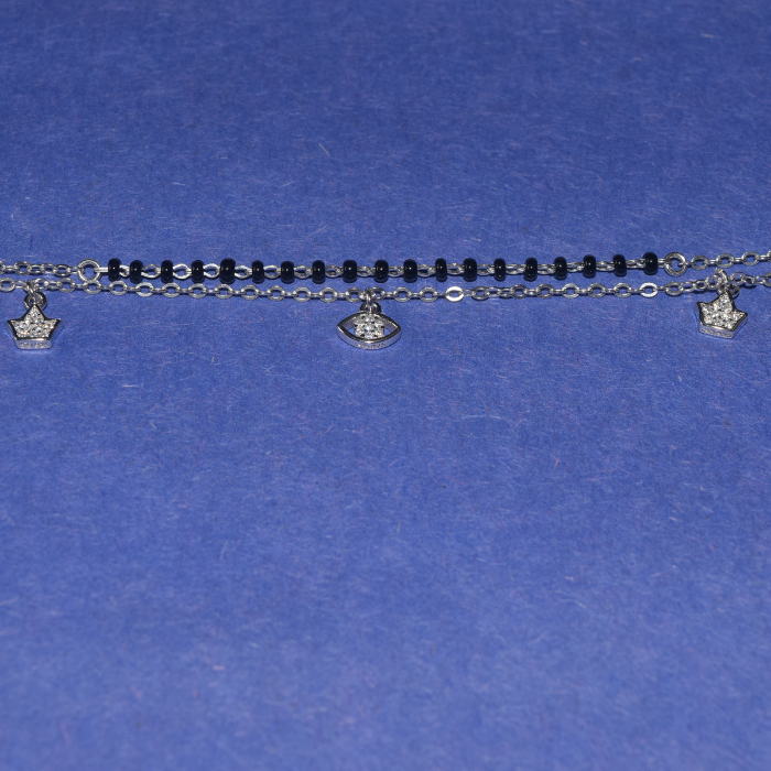 Silver Dancing Stars Mangal Sutra Bracelet