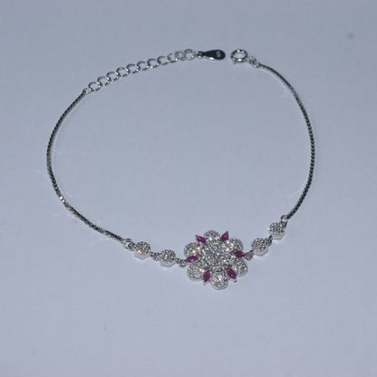 Silver Blooming Flower Lover Bracelet