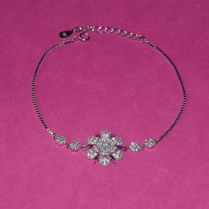 Silver Blooming Flower Lover Bracelet