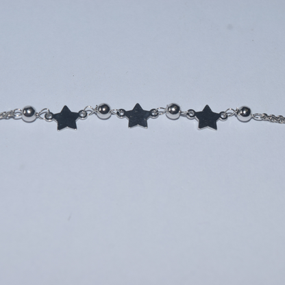 Silver Good Luck Stars Bracelet