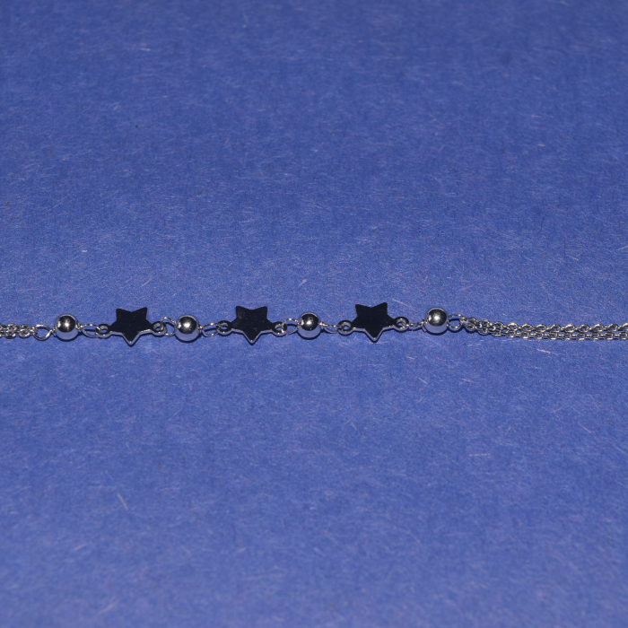 Silver Good Luck Stars Bracelet