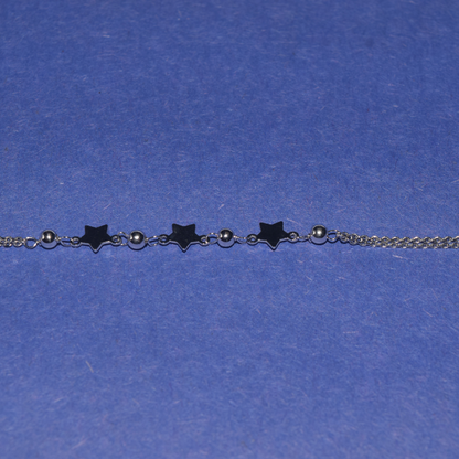 Silver Good Luck Stars Bracelet