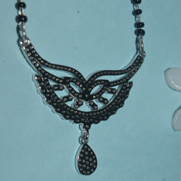 Silver Flying Wings Pendant Mangal Sutra