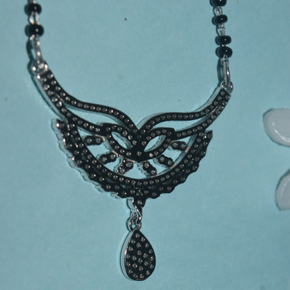 Silver Flying Wings Pendant Mangal Sutra