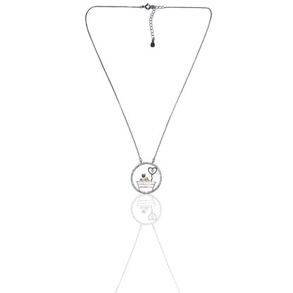 Silver You, Me & Love Necklace