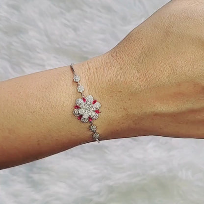 Silver Blooming Flower Lover Bracelet